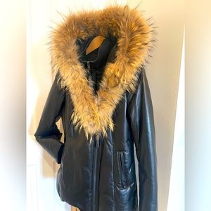 Mackage Leather with Fur Trim Women’s Coat